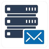 Server Message and database iocn concept vector