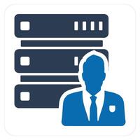 Server Owner and owner icon concept vector