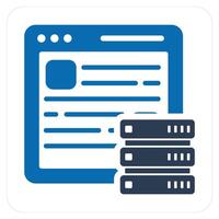Hosting and server icon concept vector