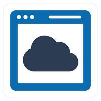 Cloud Webpage and web icon concept vector