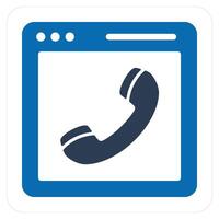 Online Call and call icon concept vector