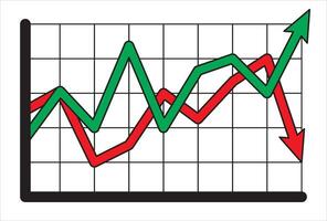 Graph and chart line icon. business data element bar, diagrams for marketing infographics. visualization of data statistic and analytic. up and down, eps icon vector