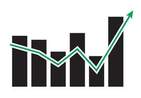 Profit icon illustration in solid style about marketing and growth or stocks investment, for website mobile app or presentation, eps vector