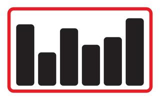 simple graph icon. Finance and business symbol, data and analytics for presentation vector