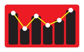 simple diagram icon. bar chart, profit and loss. Simple icon for websites, web design, mobile app, presentation or info graphics vector