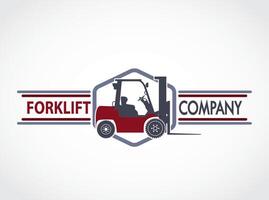 forklift logistic color logo design vector
