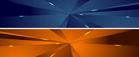 Abstract tech polygonal headers design vector