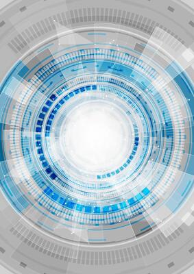 Blue hi-tech abstract gears background