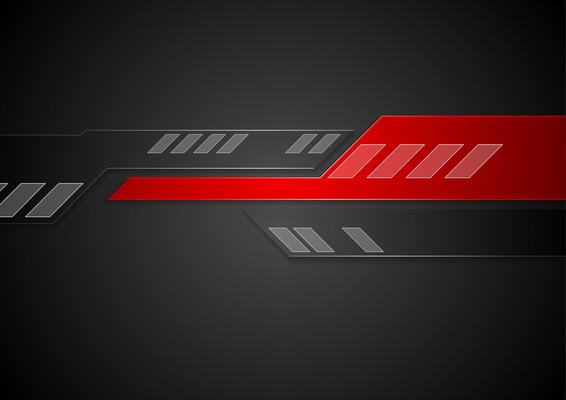 Black and red tech geometric background