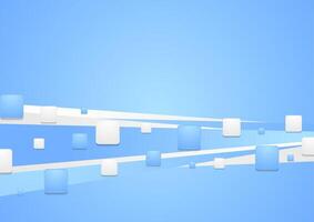 Blue abstract tech minimal geometric background vector