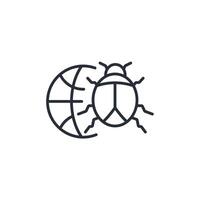 cockroach icon. .Editable stroke.linear style sign for use web design,logo.Symbol illustration. vector