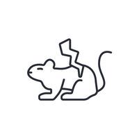 rodent icon. .Editable stroke.linear style sign for use web design,logo.Symbol illustration. vector