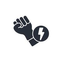resistance activism icon. .Editable stroke.linear style sign for use web design,logo.Symbol illustration. vector