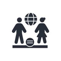 gender equality icon. .Editable stroke.linear style sign for use web design,logo.Symbol illustration. vector