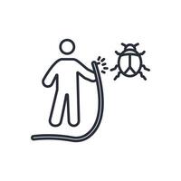 bug spray icon. .Editable stroke.linear style sign for use web design,logo.Symbol illustration. vector