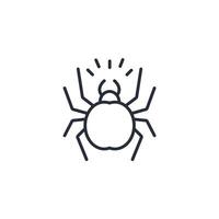 Spider icon. .Editable stroke.linear style sign for use web design,logo.Symbol illustration. vector
