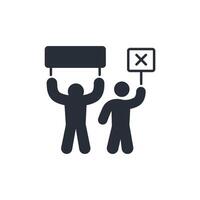 demonstration icon. .Editable stroke.linear style sign for use web design,logo.Symbol illustration. vector