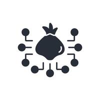 onion router icon. .Editable stroke.linear style sign for use web design,logo.Symbol illustration. vector