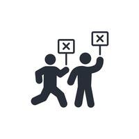 protest icon. .Editable stroke.linear style sign for use web design,logo.Symbol illustration. vector