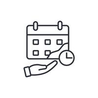 schedule icon. .Editable stroke.linear style sign for use web design,logo.Symbol illustration. vector