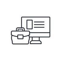 work online icon. .Editable stroke.linear style sign for use web design,logo.Symbol illustration. vector