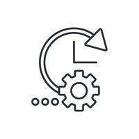 time management icon. .Editable stroke.linear style sign for use web design,logo.Symbol illustration. vector
