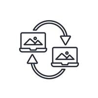 connection icon. .Editable stroke.linear style sign for use web design,logo.Symbol illustration. vector