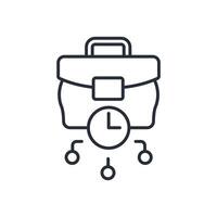 hourly icon. .Editable stroke.linear style sign for use web design,logo.Symbol illustration. vector
