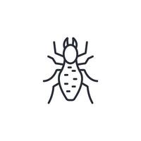 Termite icon. .Editable stroke.linear style sign for use web design,logo.Symbol illustration. vector