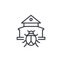 Household icon. .Editable stroke.linear style sign for use web design,logo.Symbol illustration. vector