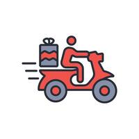 Scooter icon. .Editable stroke.linear style sign for use web design,logo.Symbol illustration. vector
