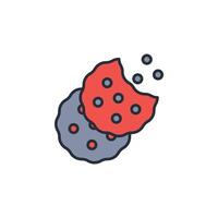 cookie icon. .Editable stroke.linear style sign for use web design,logo.Symbol illustration. vector