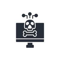cyber crime icon. .Editable stroke.linear style sign for use web design,logo.Symbol illustration. vector