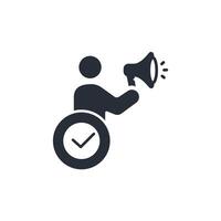 Campaign icon. .Editable stroke.linear style sign for use web design,logo.Symbol illustration. vector