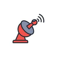 ground station icon. .Editable stroke.linear style sign for use web design,logo.Symbol illustration. vector