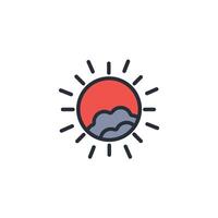 Sun icon. .Editable stroke.linear style sign for use web design,logo.Symbol illustration. vector