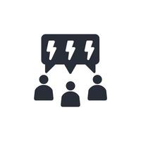 Controversial icon. .Editable stroke.linear style sign for use web design,logo.Symbol illustration. vector