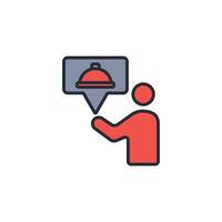 order food icon. .Editable stroke.linear style sign for use web design,logo.Symbol illustration. vector