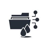 Data Leak icon. .Editable stroke.linear style sign for use web design,logo.Symbol illustration. vector