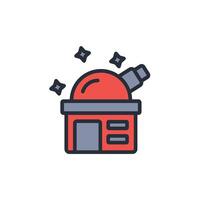 Observatory icon. .Editable stroke.linear style sign for use web design,logo.Symbol illustration. vector