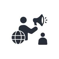 advocacy icon. .Editable stroke.linear style sign for use web design,logo.Symbol illustration. vector