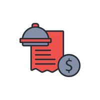 receipt icon. .Editable stroke.linear style sign for use web design,logo.Symbol illustration. vector