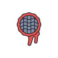Waffle icon. .Editable stroke.linear style sign for use web design,logo.Symbol illustration. vector