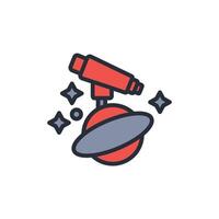 Astronomy icon. .Editable stroke.linear style sign for use web design,logo.Symbol illustration. vector