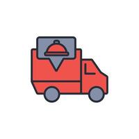 delivery icon. .Editable stroke.linear style sign for use web design,logo.Symbol illustration. vector