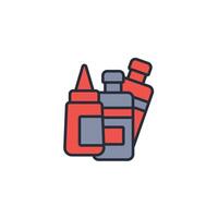 condiments icon. .Editable stroke.linear style sign for use web design,logo.Symbol illustration. vector