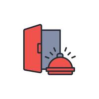door delivery icon. .Editable stroke.linear style sign for use web design,logo.Symbol illustration. vector