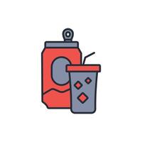 soda icon. .Editable stroke.linear style sign for use web design,logo.Symbol illustration. vector