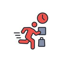 fast delivery icon. .Editable stroke.linear style sign for use web design,logo.Symbol illustration. vector