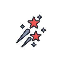 Shooting star icon. .Editable stroke.linear style sign for use web design,logo.Symbol illustration. vector
